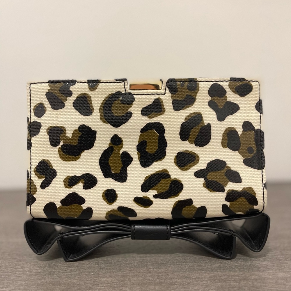 Zac Posen Cheetah print bow clutch